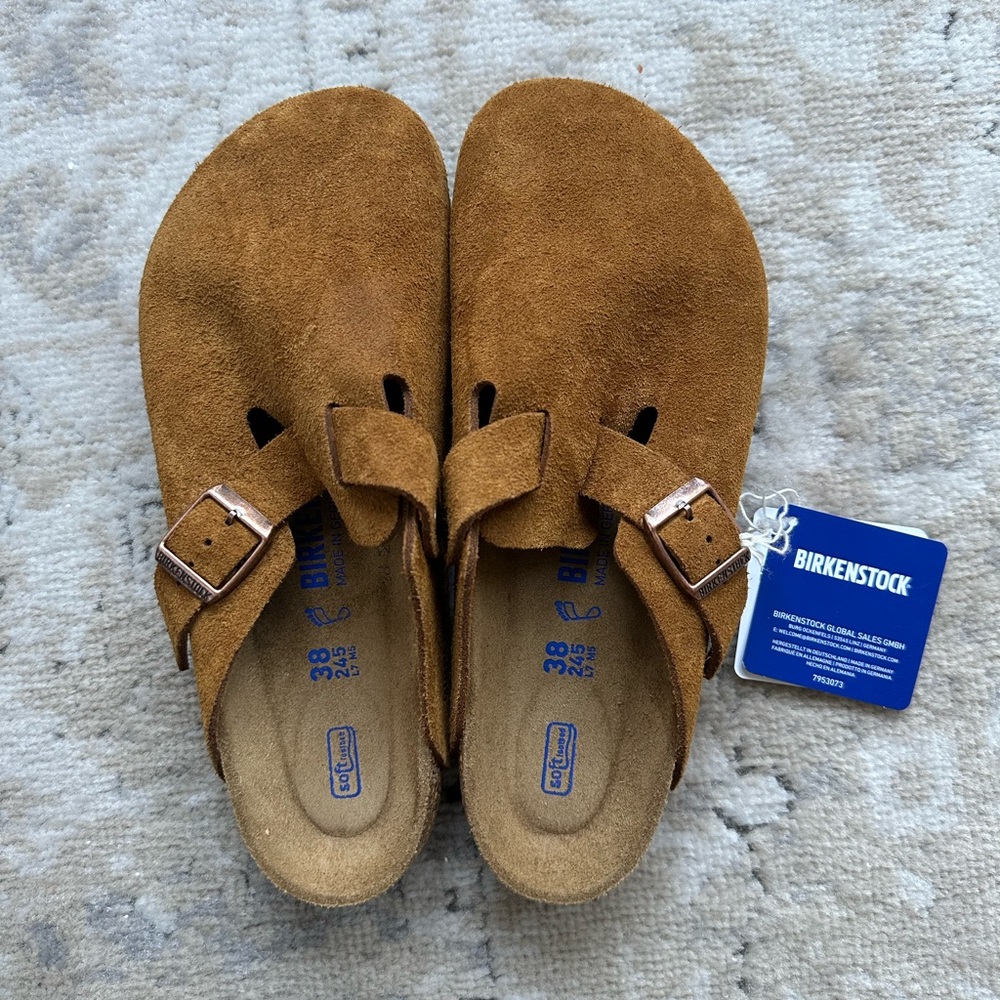 NWT/ NIB Birkenstock Boston size 38 mink